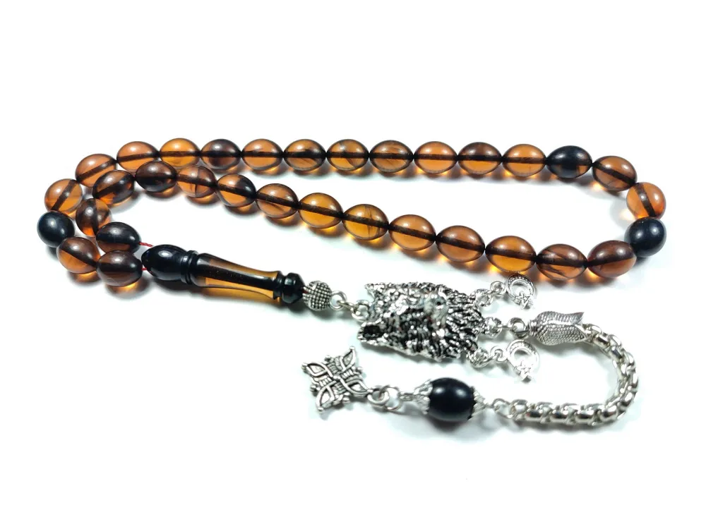 Kurt Başlı Alman Gümüş Püskül Kombi̇nli̇ 0.6 Deli̇m Sıkma Kehri̇bar küçük resim 2