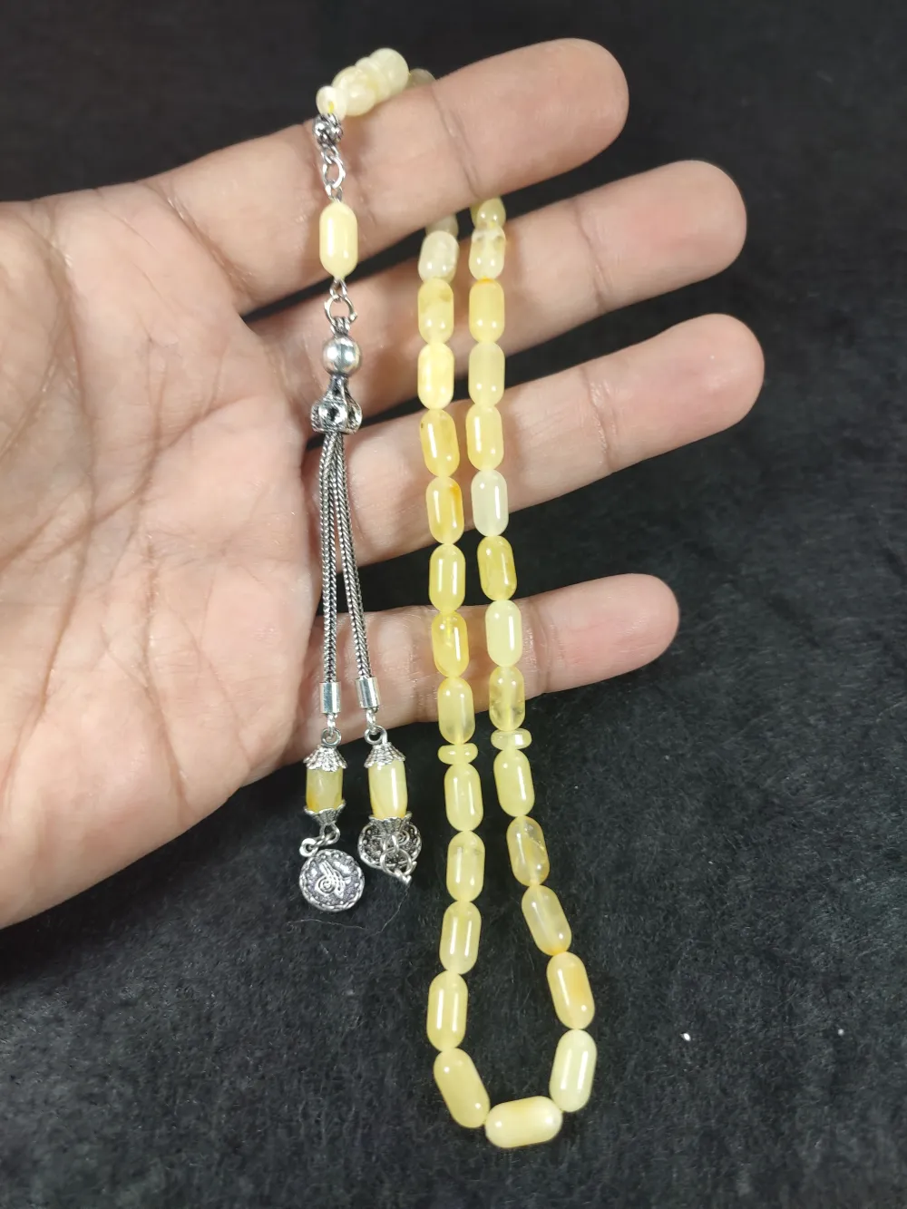 Gümüş Püsküllü 9.80 Gr. Orji̇nal Krali̇çe Baltık Kaya Damla Kehri̇bar