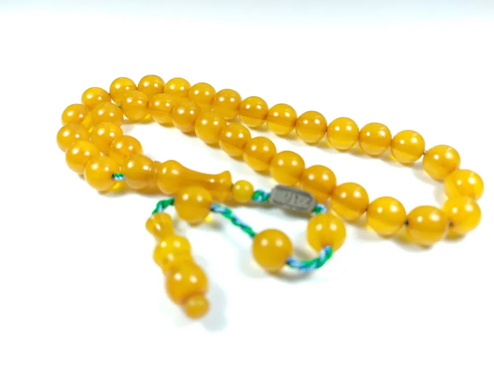 Mahmud Zeyzun Usta İşi̇ İmzalı (İmzası Gümüştür) Sıkma Kehri̇bar küçük resim 2