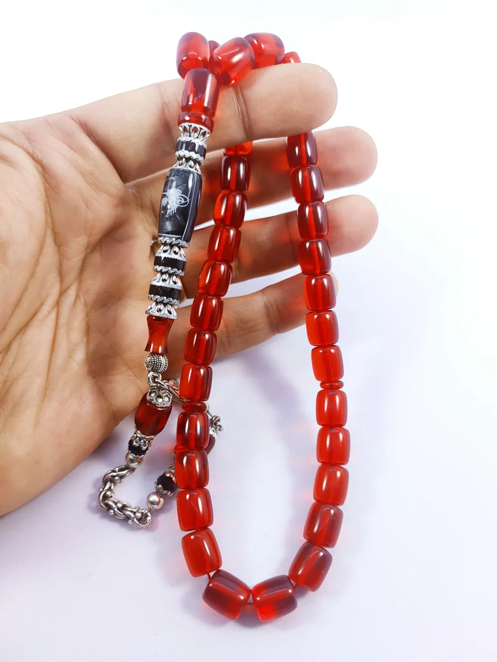 Şevket Alkan Usta Eseri̇ Gümüş Nakkaşlı  Alman Zar Kehri̇bar küçük resim 4