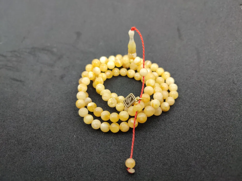 10.38 Gr İskeçeli̇ Cemi̇l Usta Eseri̇ El Boy Rus Kaya Damla Kehri̇bar Namaz Tesbi̇hi̇