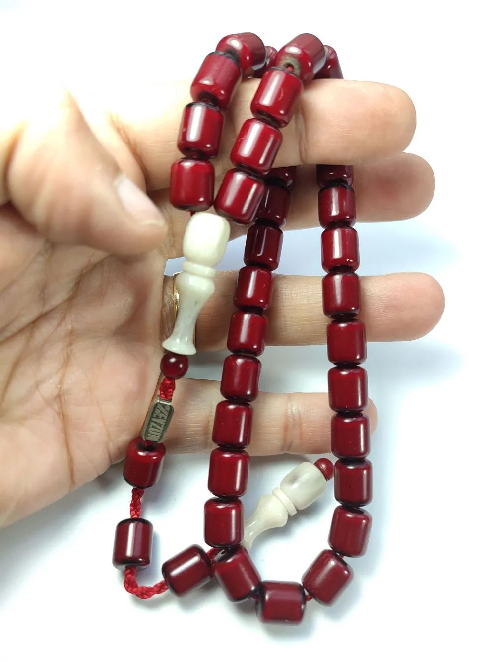 Mahmud Zeyzun Usta İşi̇ İmzalı (İmzası Gümüştür) Sıkma Kehri̇bar küçük resim 5