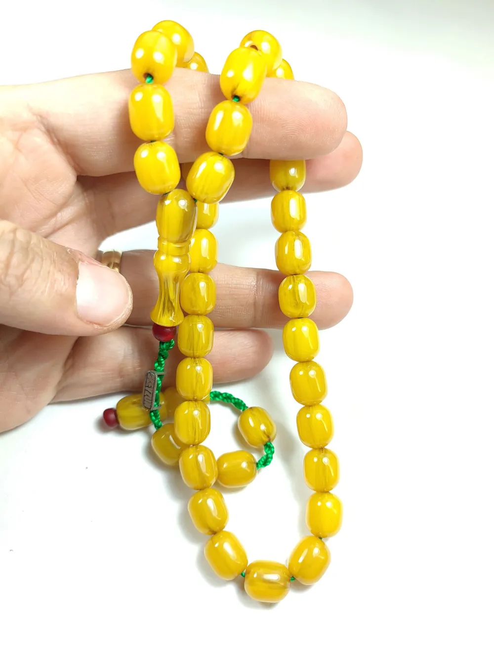 Mahmud Zeyzun Usta İşi̇ İmzalı (İmzası Gümüştür) Sıkma Kehri̇bar küçük resim 5