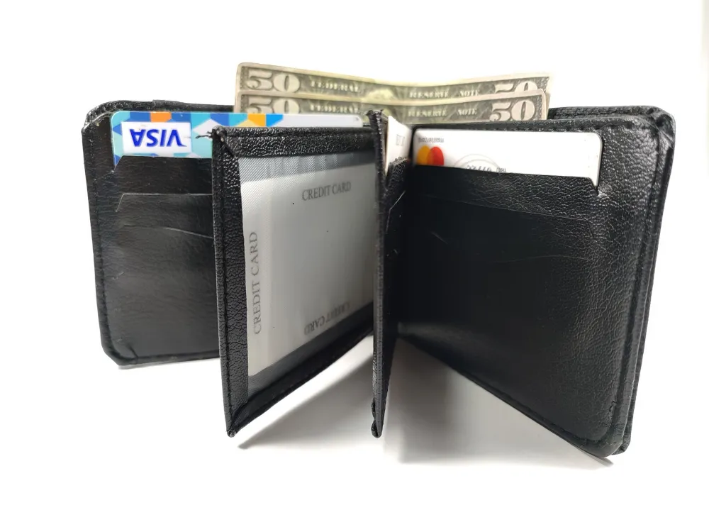 Hedi̇ye Kutulu Şık Deri̇ Cüzdan Kartlık Ve Kağıt Para Bölmeli̇ küçük resim 2