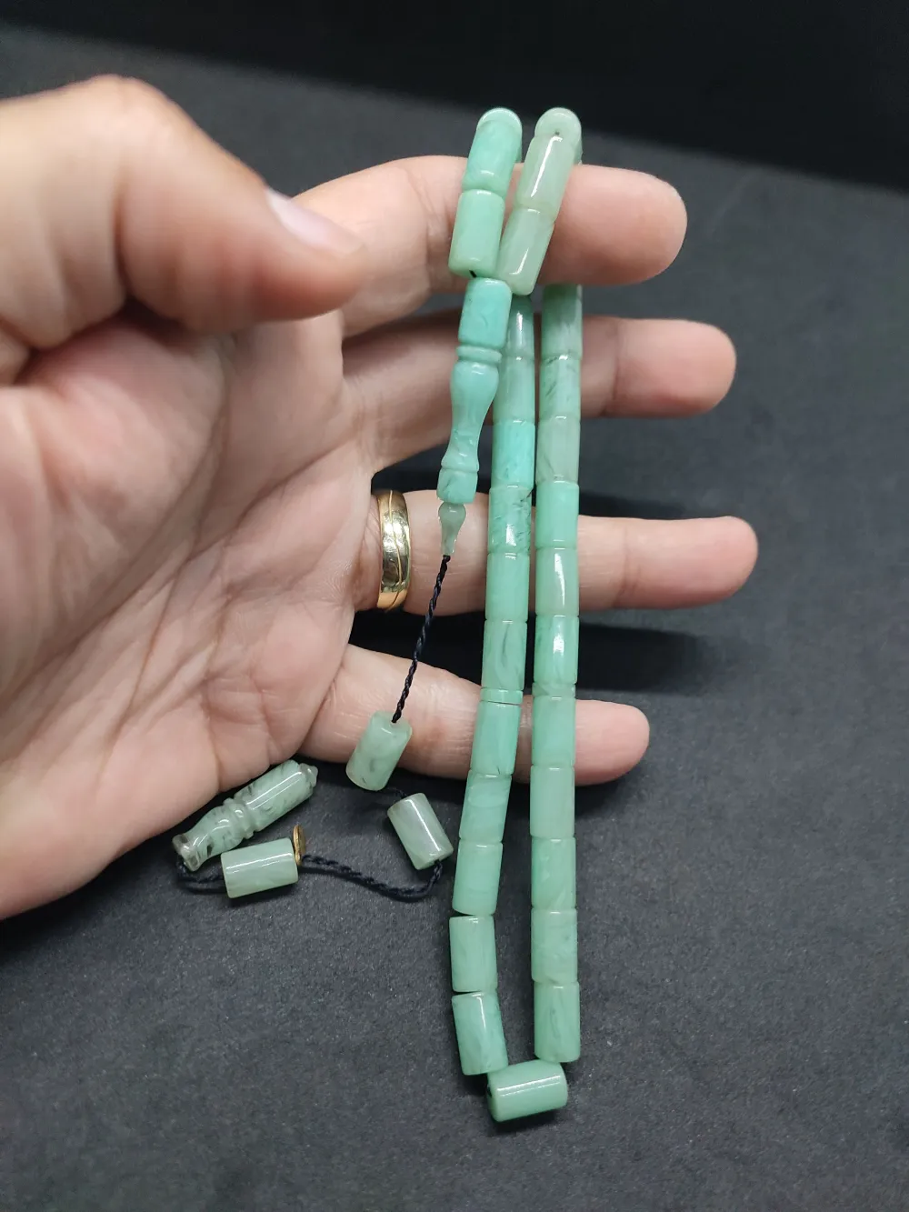 Erhan Turan Usta Eseri̇ 0.6 Şeffaf Deli̇m Çi̇ft Kat Ci̇lalı Ok Gi̇bi̇ Sıkma Kehri̇bar küçük resim 4