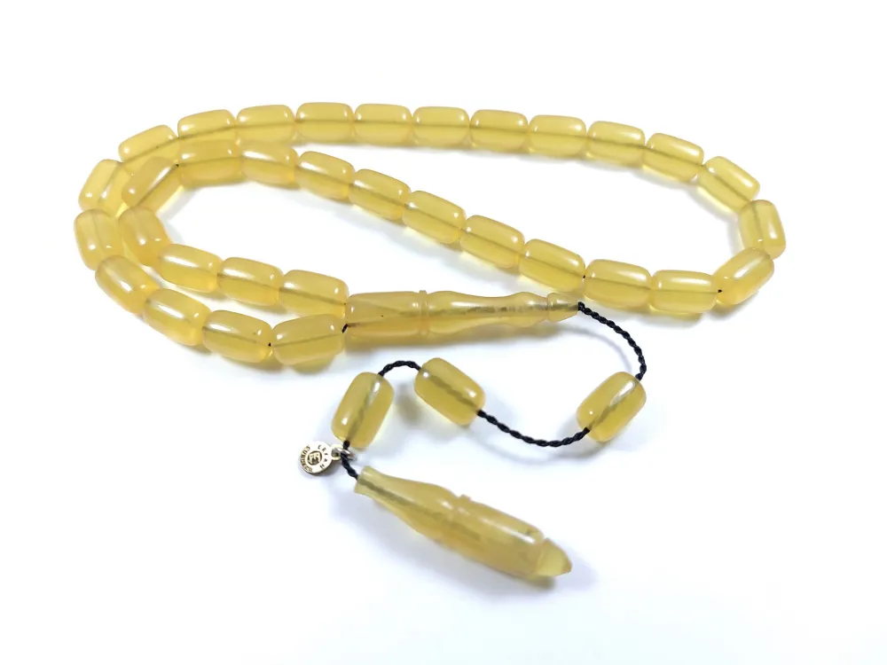 Muhammed Taci̇r Usta İşi̇ İmzalı Mühürlü Sıkma Kehri̇bar küçük resim 3