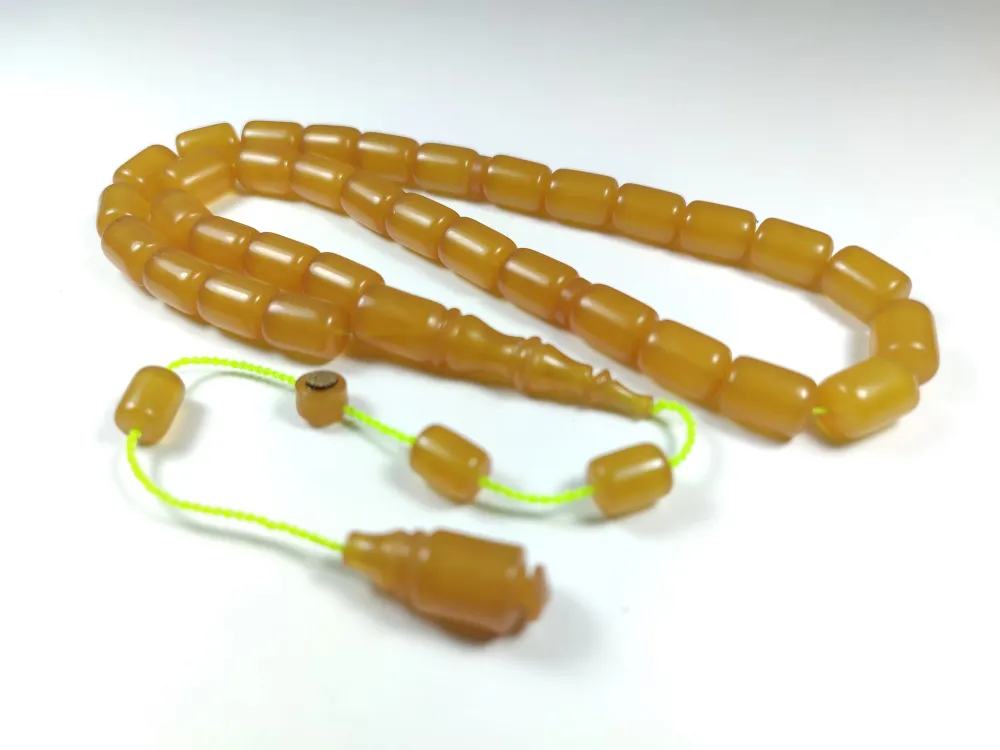 Mehmet Sancaktar Usta İşi̇ İmzalı Mühürlü  Sıkma Kehri̇bar küçük resim 3