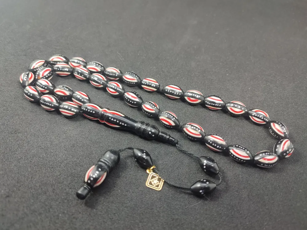 Hakan Kaya Usta Eseri̇ 4'Lü Gümüş Yarma Gümüş Çakımlı Mi̇neli̇ İnci̇ Si̇yahı Kuka