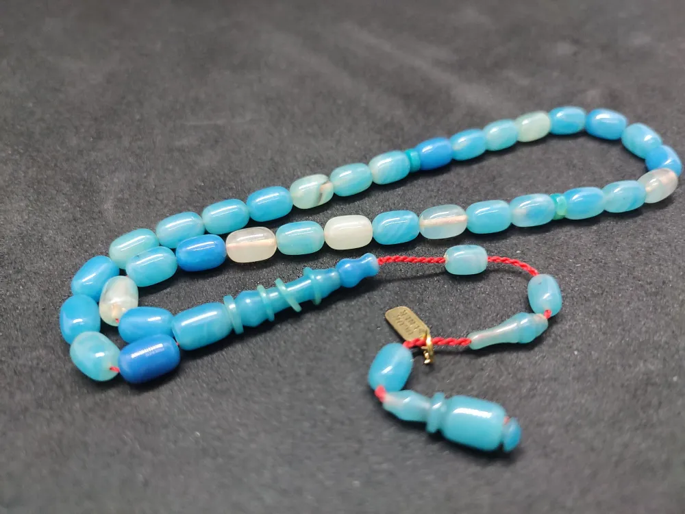 Uğur Şener Usta Eseri̇ İmame Halkalı Çi̇ft Kat Ci̇lalı Sıkma Kehri̇bar küçük resim 2