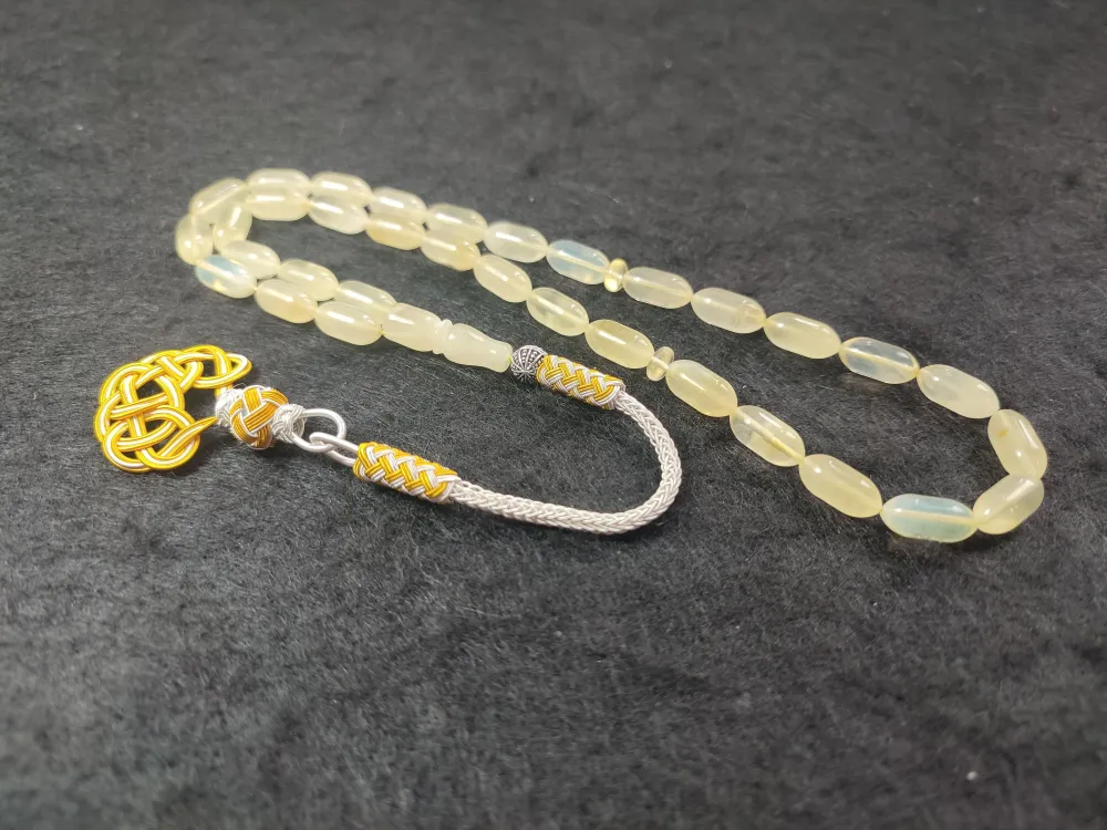 Trabzon Kazaz Püsküllü 13.50 Gr. Orji̇nal Krali̇çe Baltık Kaya Damla Kehri̇bar küçük resim 2