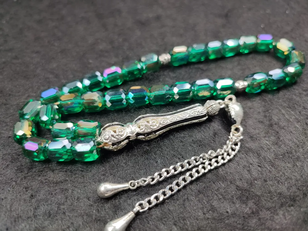 Telkari̇ Püskül Kombi̇nli̇ Faseta Kesi̇m Krızopras Doğal Taş küçük resim 2