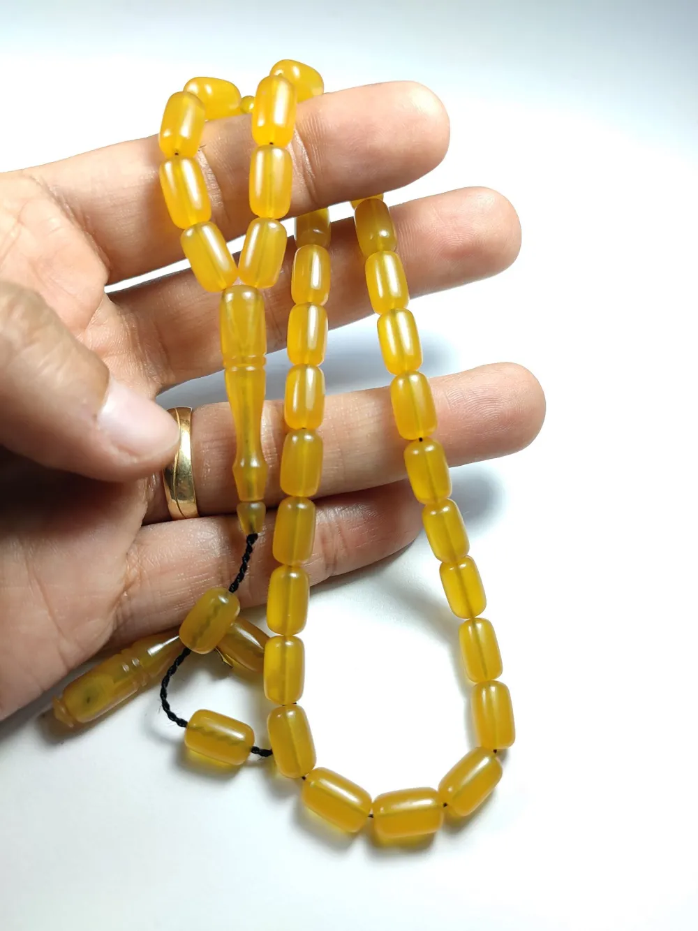 Muhammed Taci̇r Usta İşi̇ İmzalı Mühürlü Sıkma Kehri̇bar küçük resim 5