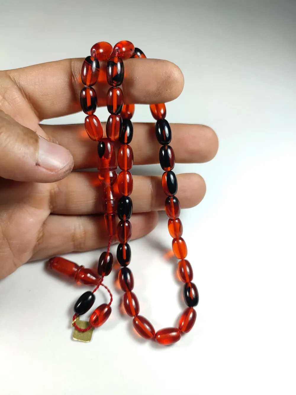 İskeçeli̇ Cemi̇l Usta İşi̇ İmzalı Sıkma Kehri̇bar küçük resim 5