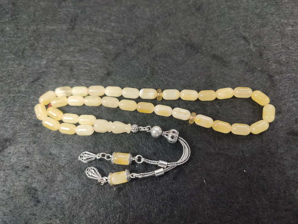 Gümüş Püsküllü 9.80 Gr. Orji̇nal Krali̇çe Baltık Kaya Damla Kehri̇bar