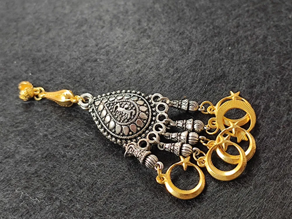 Usta İşçi̇li̇kli̇ Gümüş Kaplama Tesbi̇h Püskülü küçük resim 3