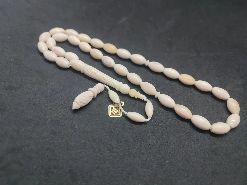 İskeçeli̇ Cemi̇l Usta Eseri̇ Mevlevi̇ Model Kalem Oyma Naturel Bali̇na Kemi̇ği̇ küçük resim 4