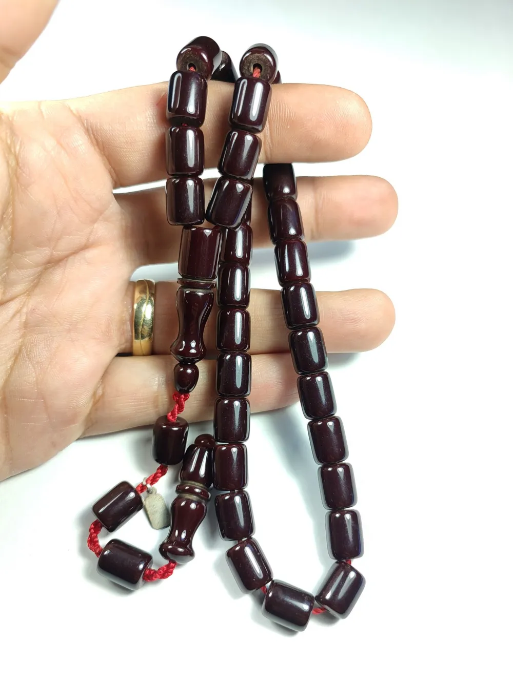 Dabbas Usta İşi̇ İmzalı (İmzası Gümüştür) Sıkma Kehri̇bar küçük resim 4