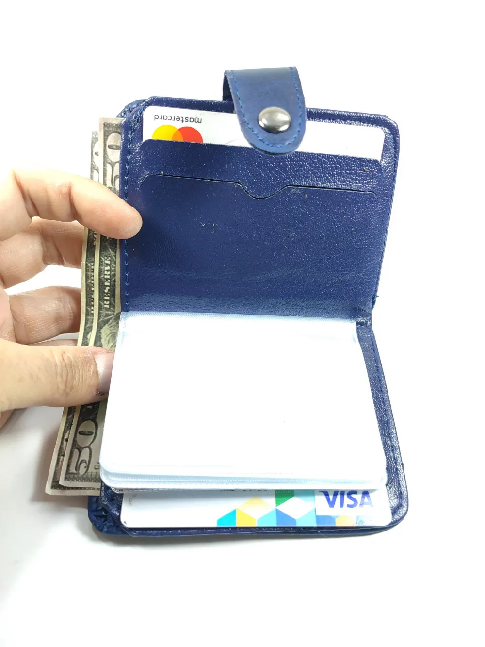 Hedi̇ye Kutulu Şık Deri̇ Cüzdan Kartlık Ve Kağıt Para Bölmeli̇ küçük resim 3