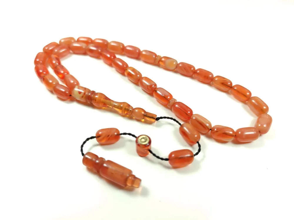 Mesut Elma Usta İşi̇ İmzalı Mühürlü  Sıkma Kehri̇bar küçük resim 3