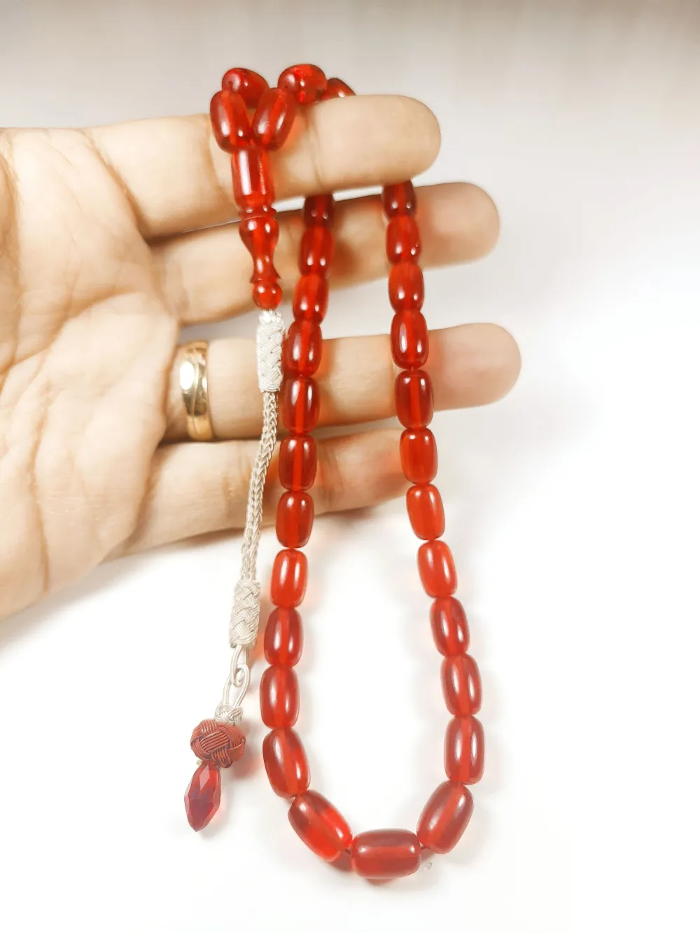 Darabacı Abdullah Usta Eseri̇ Trabzon Kazazi̇ye Püsküllü3 Kat Ci̇lalı Ateş Kehri̇bar küçük resim 4