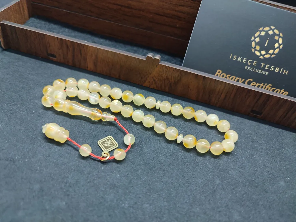 Ahşap Kutulu İskeçeli̇ Cemi̇l Usta Esri̇ Bi̇lek Boy  8.20 Gr. Rus Kaya Damla küçük resim 3