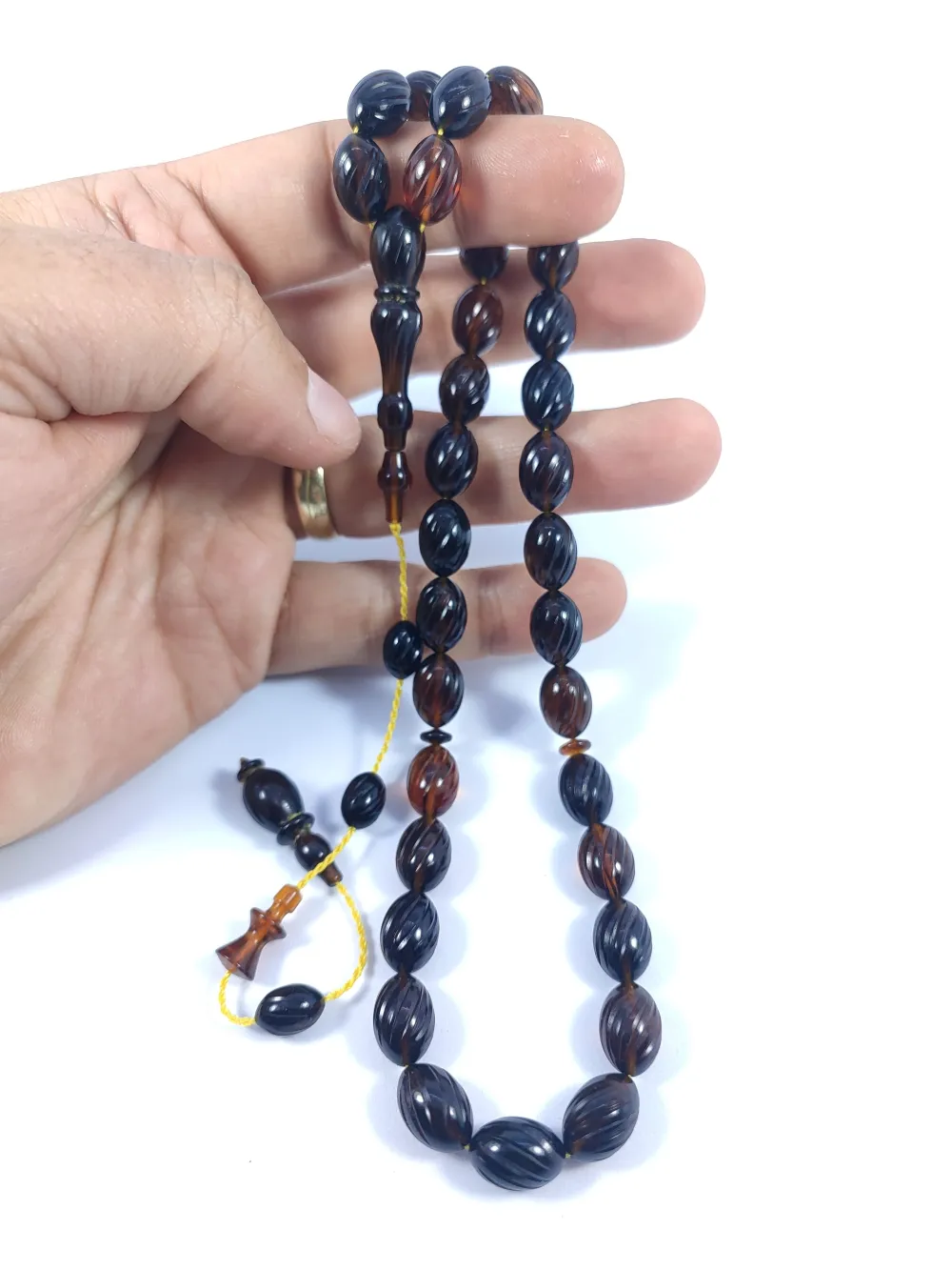 Efsane Usta Muhammed Erden Vıp Seri̇si̇ Kalem Oyma Sıkma Kehri̇bar küçük resim 5