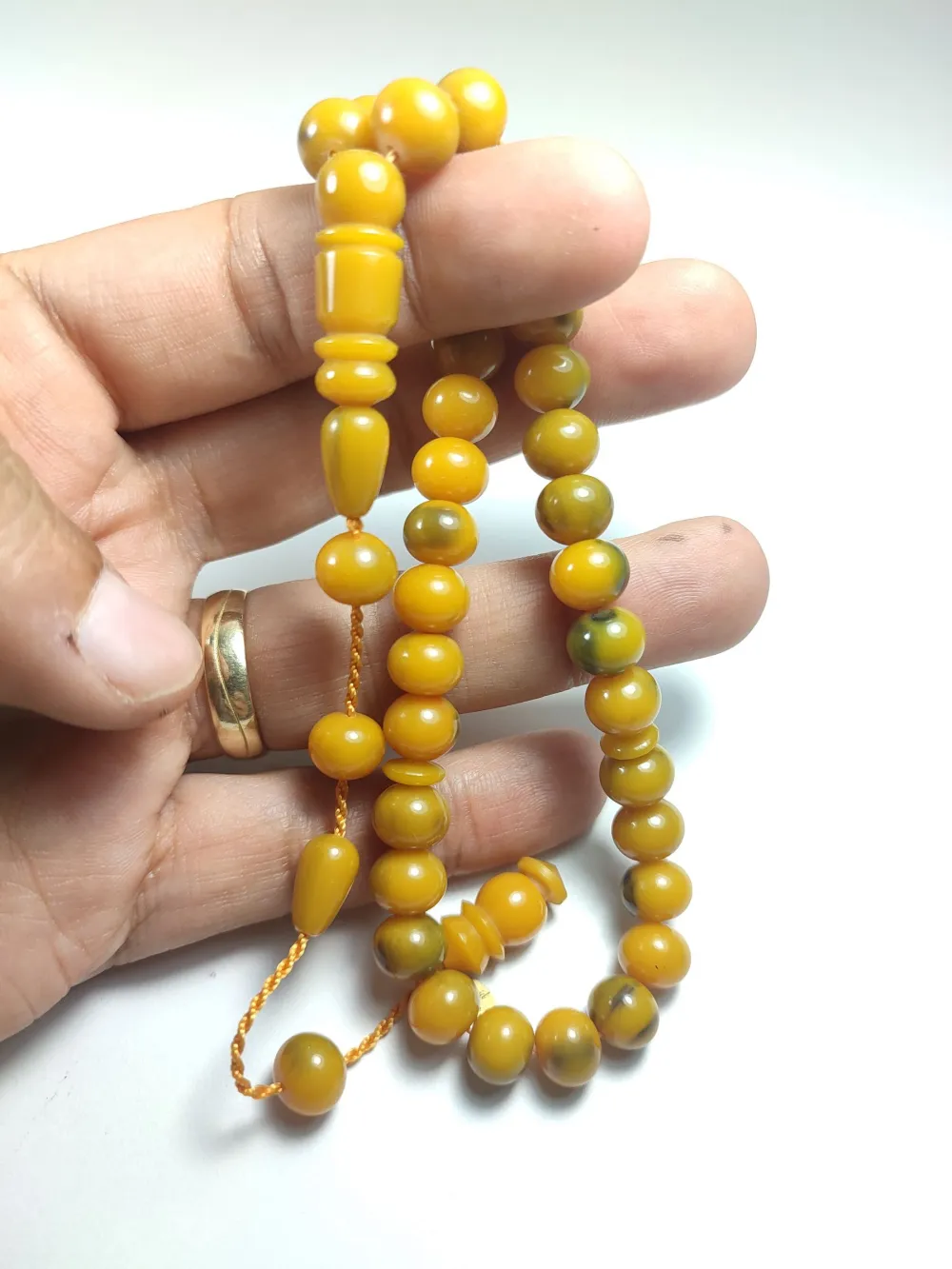 Junai̇d Hasan Usta İşi̇ İmzalı Mühürlü Sıkma Kehri̇bar küçük resim 5