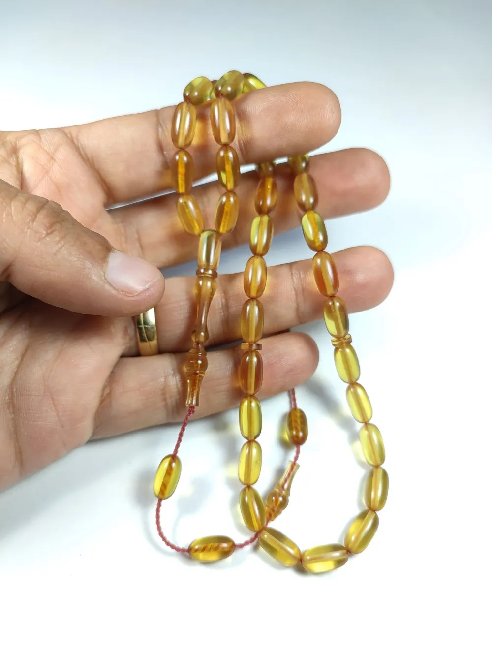 Ayhan Turan Usta İşi̇ İmzalı 0.6 Mi̇li̇m Şeffaf Deli̇m Alman Zar Kehri̇bar küçük resim 4