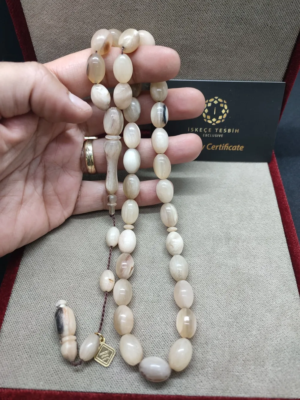 İskeçeli̇ Cemi̇l Usta Eseri̇ 37.02 Gr. İri̇ Boy Ti̇bet Yak Boynuzu küçük resim 4