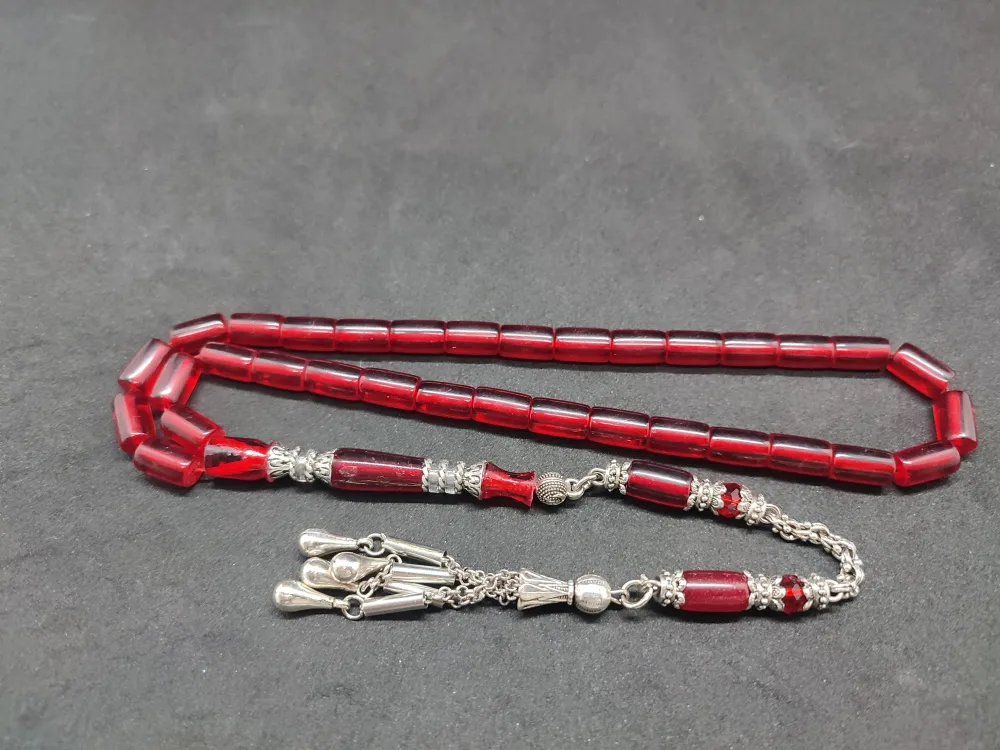 Şevket Alkan Usta Eseri̇ Gümüş Nakkaş İşlemeli̇ Alman Oyun Zar Kehri̇barı küçük resim 2