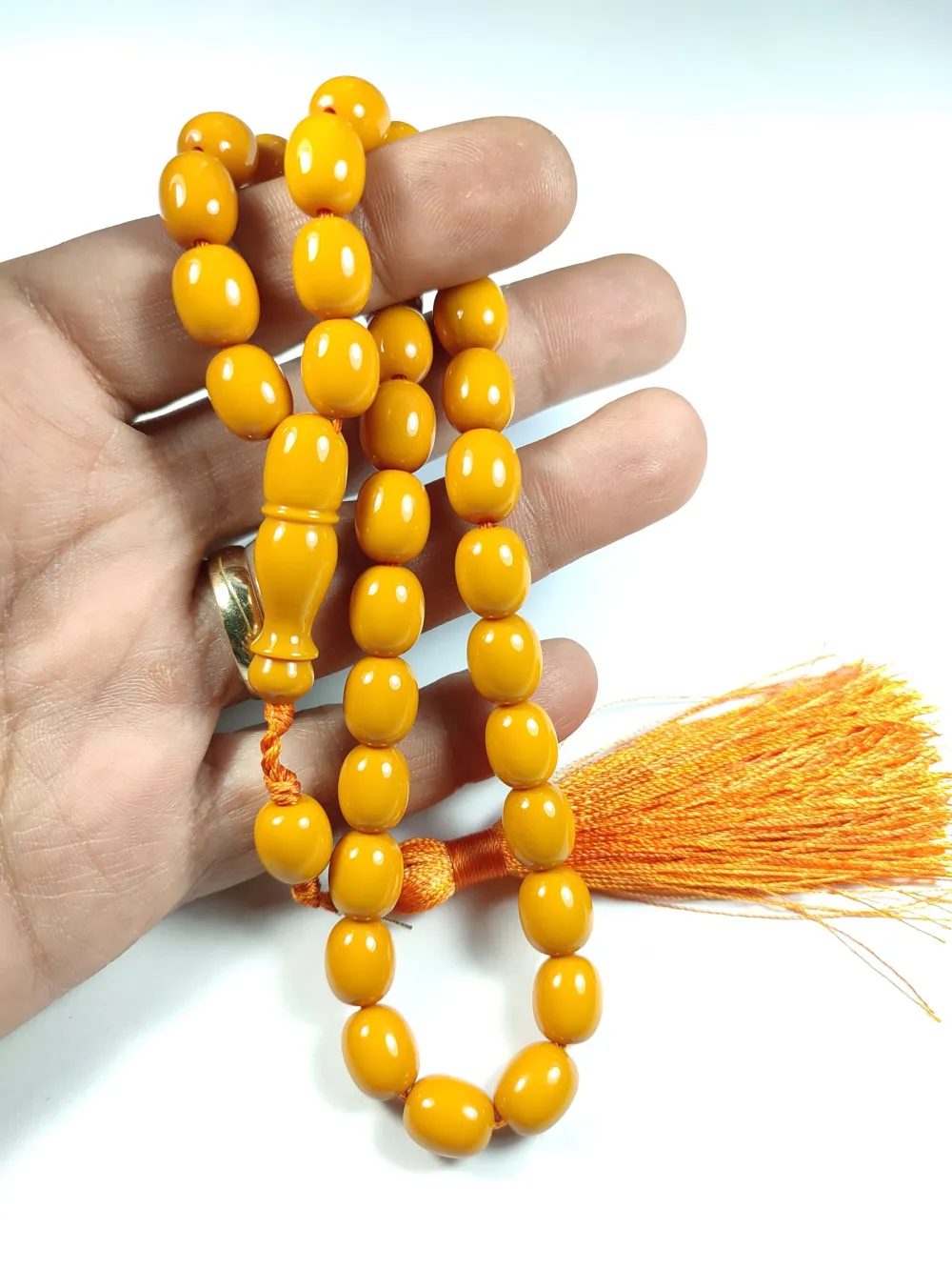 Ebu Zeyn Usta İşi̇ İmzalı Mühürlü Sıkma Kehri̇bar küçük resim 5