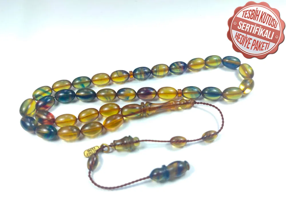 Mesut Elma Usta İşi̇ İmzalı Mühürlü Ateş Kehri̇bar küçük resim 2