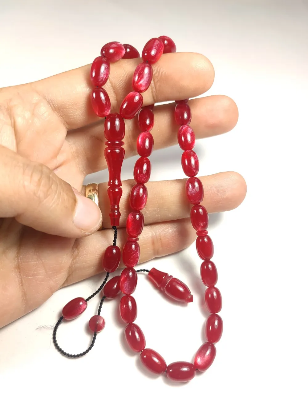 Muhammed Taci̇r Usta İşi̇ İmzalı Multi̇ Color  Sıkma Kehri̇bar küçük resim 4