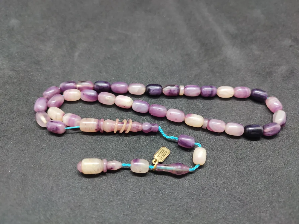 Uğur Şener Usta Eseri̇ İmame Halkalı Çi̇ft Kat Ci̇lalı Sıkma Kehri̇bar küçük resim 3