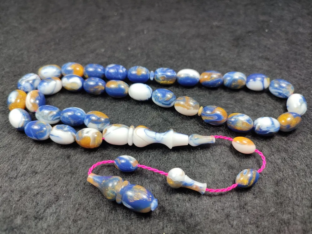 Ari̇f Baran Usta İşi̇ Si̇kkeli̇ Altın Parçacıklı  Ari̇zona Fi̇ruze küçük resim 3