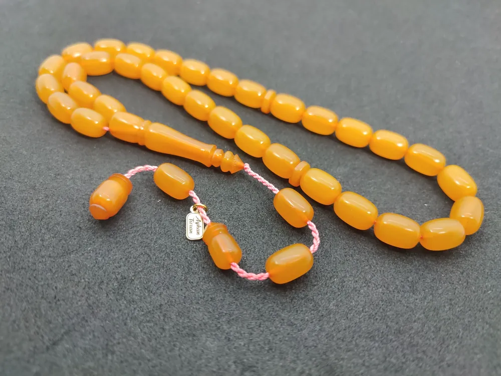 Ayhan Turan Usta Eseri̇ Eski̇ Malzeme Di̇nlendi̇ri̇lmi̇ş Alman Faturan Tesbi̇h küçük resim 4