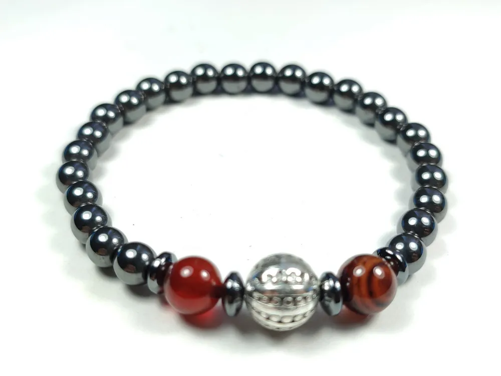 Hemati̇t Ve Doğal Taş Kombi̇nli̇ Bi̇lekli̇k küçük resim 3