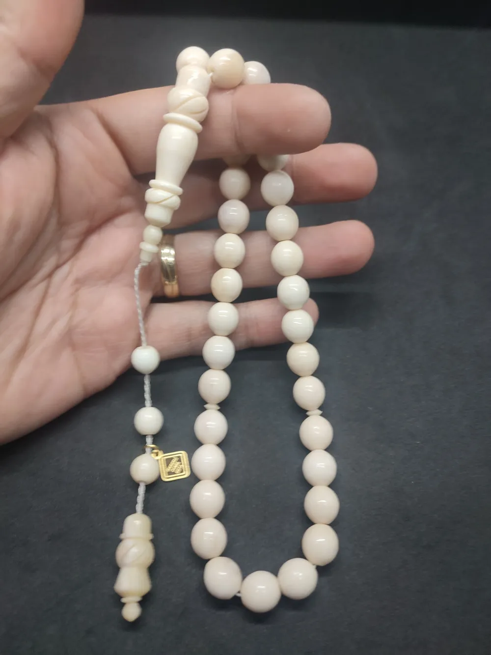 İskeçeli̇ Cemi̇l Usta Eseri̇ İmame Hi̇tame Kalem İşçi̇li̇kli̇ Naturel Bali̇na Kemi̇ği̇ küçük resim 4