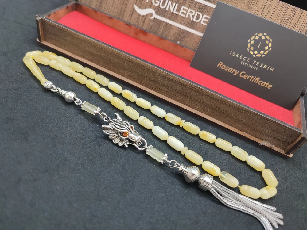 Ahşap Kutulu 475 Ayar Gümüş Püsküllü Kali̇ngrad Kaya Damla 10.20 Gr. küçük resim 3