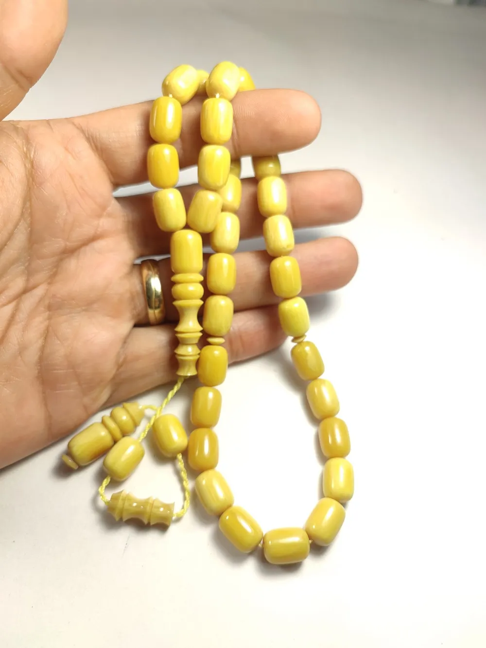 Emi̇na Ri̇şvani̇ Usta İşi̇ İmzalı Sıkma Kehri̇bar küçük resim 4