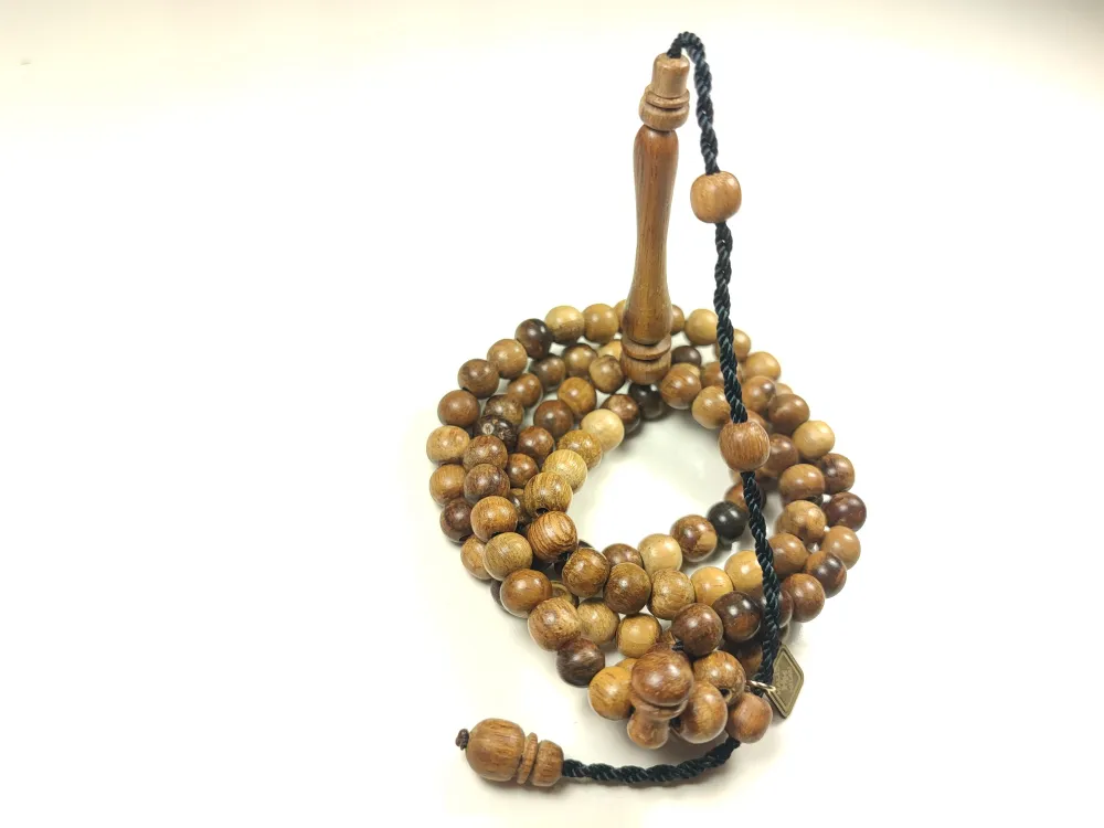 Hali̇l Hi̇lmi̇ Usta Eseri̇ Macassar Ağacı Namaz Tesbi̇hi̇ küçük resim 3