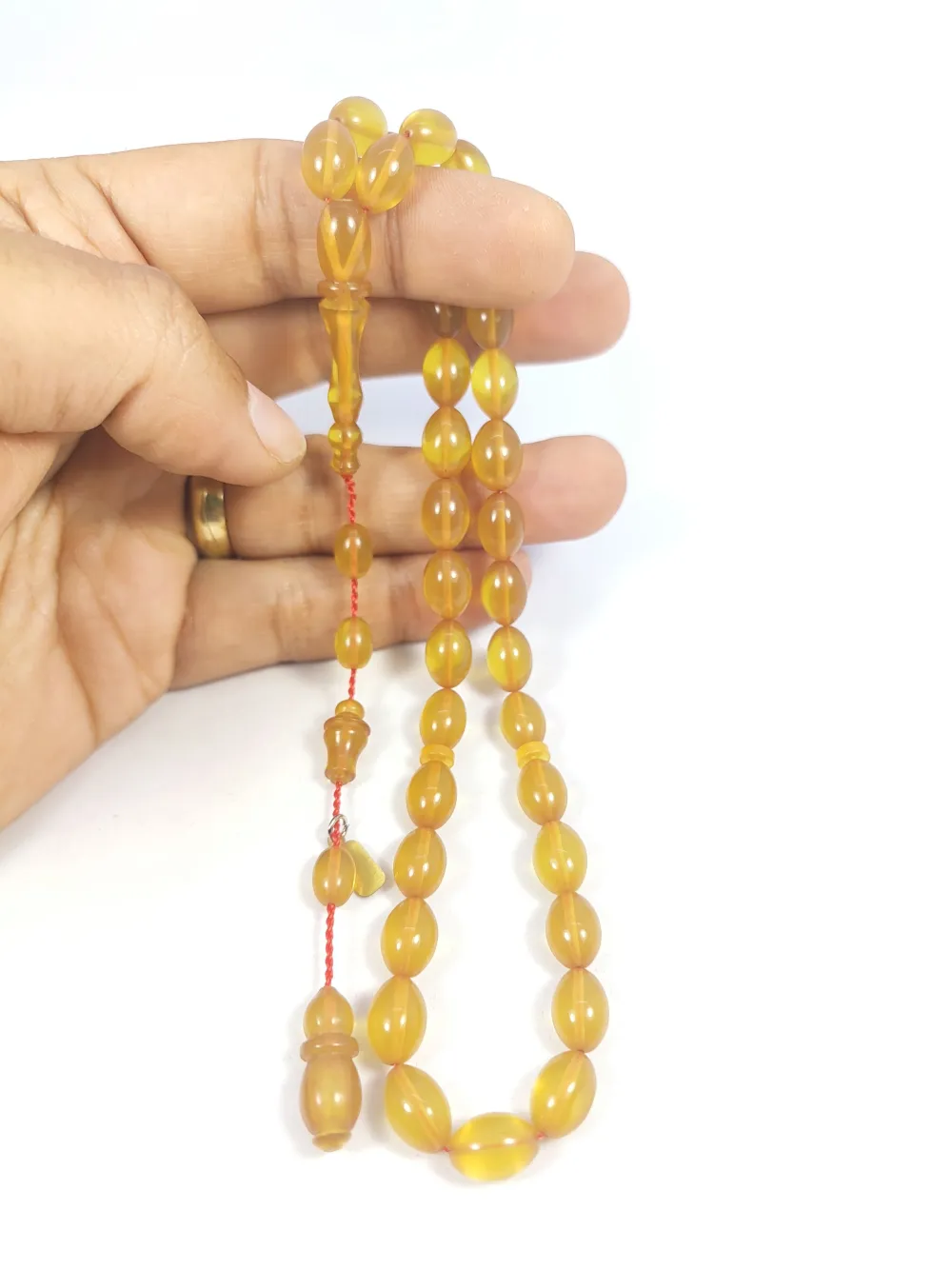 Mesut Elma Usta Eseri̇ 0.6 Deli̇m Çi̇ft Ci̇lalı Eski̇ Alman Sıkma Kehri̇bar küçük resim 5