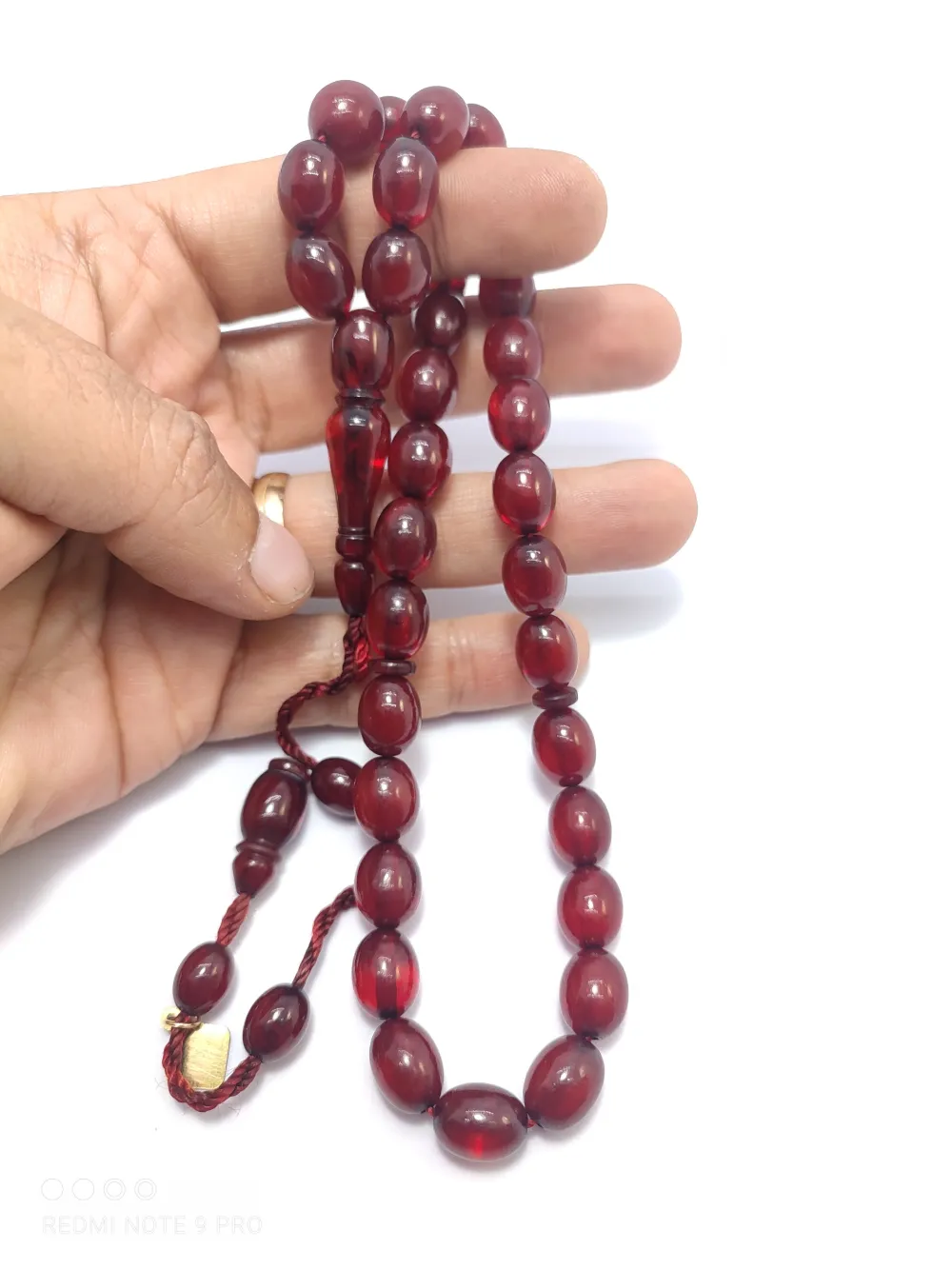 Junai̇d Hasan Usta İşi̇ İmzalı Eski̇ Usul  Sıkma Kehri̇bar küçük resim 5