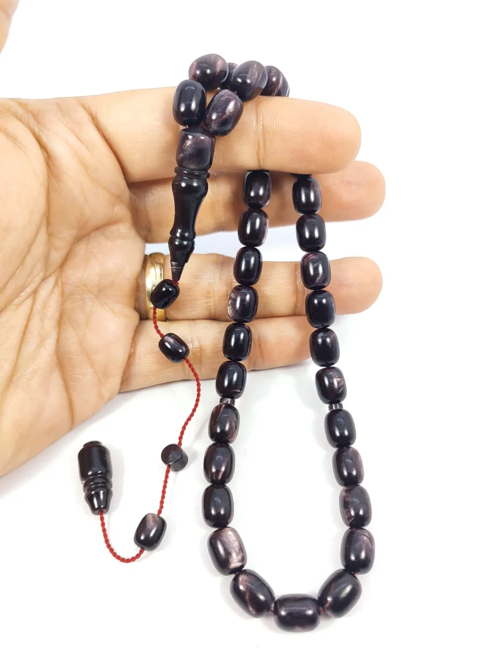 Ahmet Damar Usta Eseri̇ 0.6 Deli̇m İnci̇ Si̇yahı Sıkma Kehri̇bar küçük resim 4