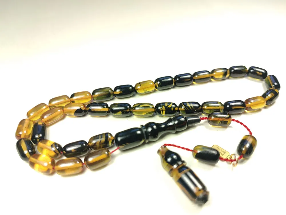 Mehmet Mercan Usta Eseri̇ İmzalı Aykırı Renk Sıkma Kehri̇bar