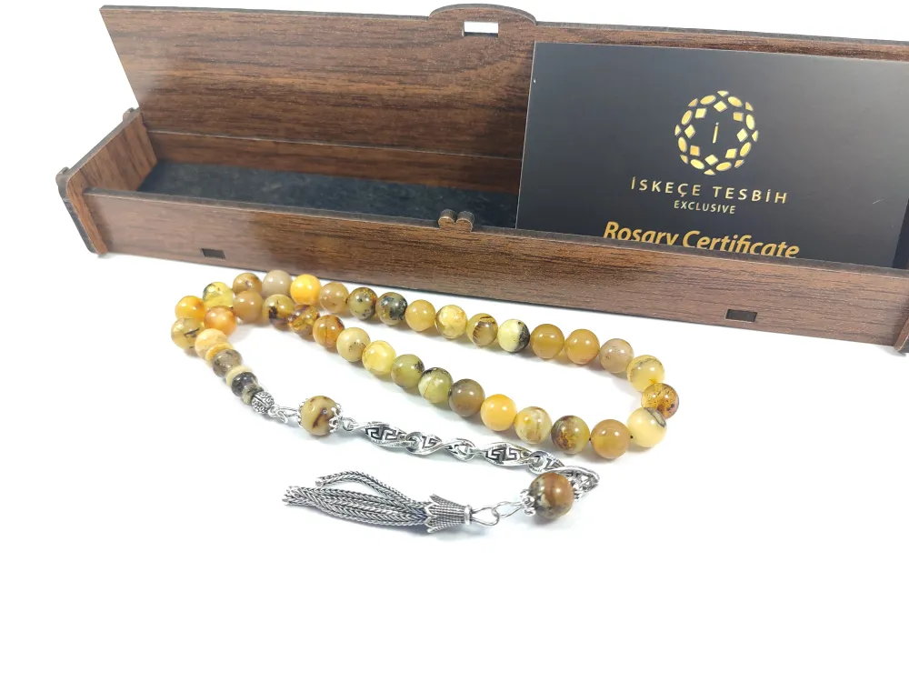 Gümüş Püsküllü İskeçeli̇ Cemi̇l Usta Eseri̇ 11.05 Gr. Toprak Fosi̇lli̇  Kaya Damla