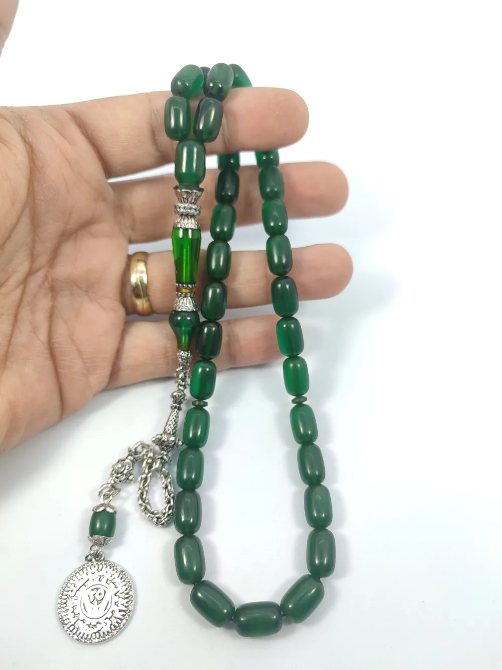 Şevket Alkan Usta İşi̇ 925 Ayar Gümüş Nakkaş İmame  Ateş-İ Kehri̇bar küçük resim 4