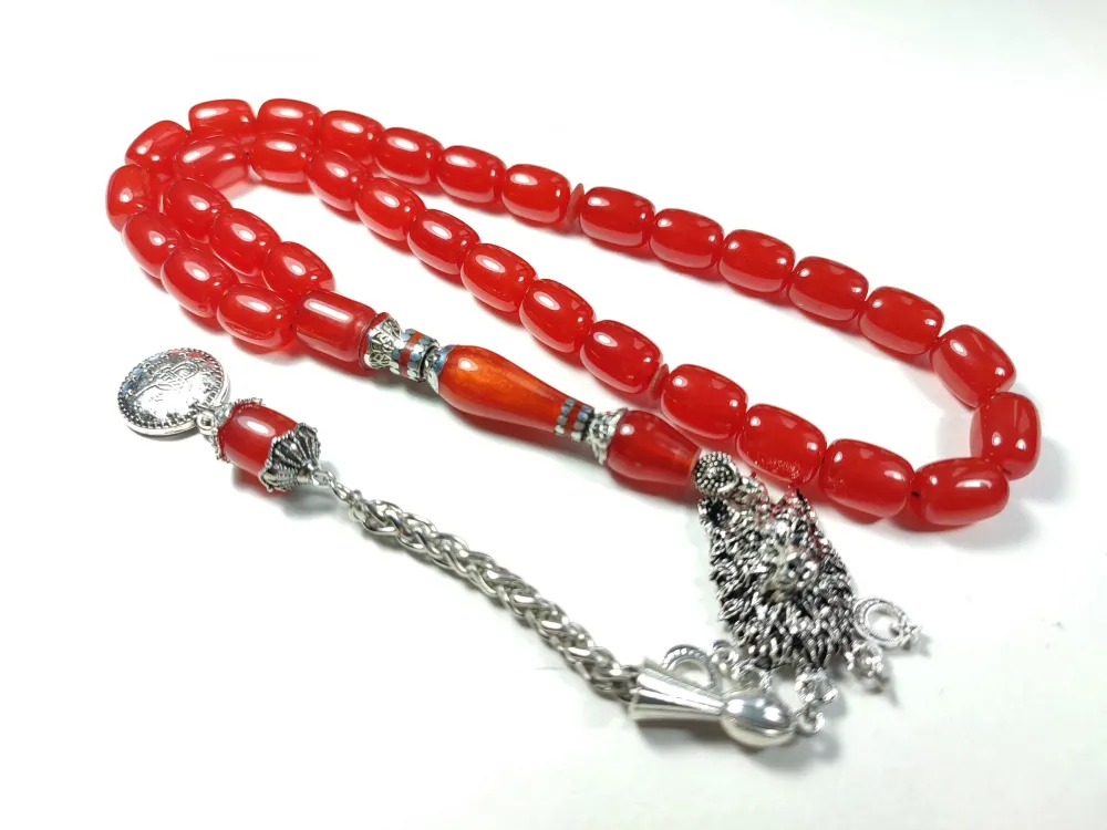 Gümüş Kaplama Püsküllü  Gümüş Nakkaş İmame Ateş-İ Kehri̇bar küçük resim 3