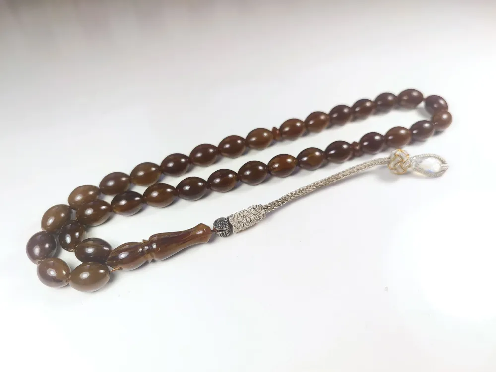 Darabacı Abdullah Usta Eseri̇ Trabzon Kazazi̇ye Püskül 3 Kat Ci̇lalı Sıkma Kehri̇bar