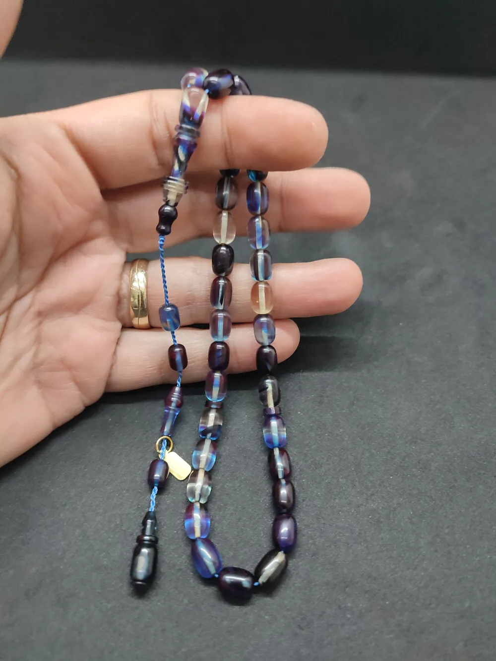 Uğur Şener Usta Eseri̇ İmame Halkalı Çi̇ft Kat Ci̇lalı Ateş-İ Kehri̇bar küçük resim 4